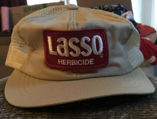 Vintage Lasso Herbicide Patch Snapback Trucker Hat Farm