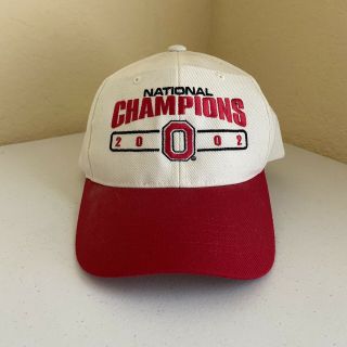 Vintage 2002 Ncaa National Champions Ohio State Buckeyes Hat Cap Strap Back
