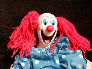 1999 Vintage Bozo The Clown Doll Blue White Polka Dot Aurora A&a Plush