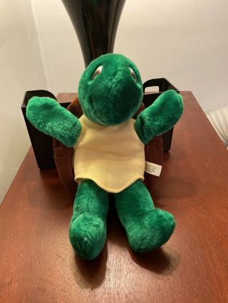 Vintage 12 " Plush Franklin The Turtle Stuffed Doll Kids Can Press Hand Puppet