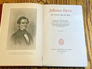 Jefferson Davis Unreal And Real Signed By Robert Mcelroy 2 Vols 1st Edition 1937