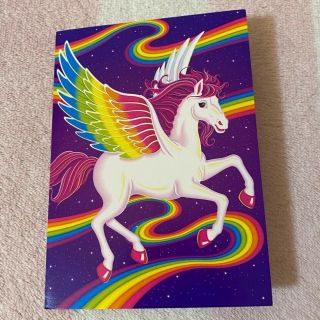 Vintage Lisa Frank Skye Pegasus Rainbow Notecard & Yellow Envelope Set
