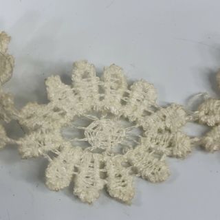 Vintage Lace Trim Embroidered Daisy Flower 15 Yards 3/4” Wide Off White 3