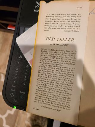 Old Yeller by Fred Gipson 1956 1st Edition With Dust Cover 2