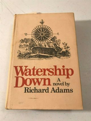 Vintage 1972 First Edition Watership Down Richard Adams Hc Dj Book