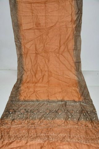 Vintage Indian Pajali Print 100 Pure Silk Saree Traditional Sari Wedding Wear