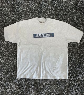 Men’s Abercrombie & Fitch A&f Gray Blue Icon Logo Graphic T - Shirt Vintage,  Xl