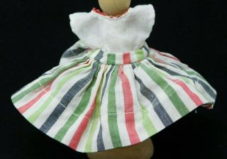 Vntg 1953 Vogue Ginny Tagged Separate Striped Outfit Greens & Pink/red