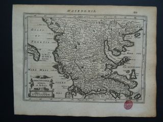 1630 Jansson / Mercator Atlas Map Greece - Albania - Macedonia Epirus Et Achaia