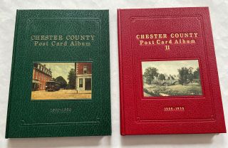 Chester County Post Card Album 1900 - 1930 I Ii 2 Volumes Baldwin Rodebaugh Signed