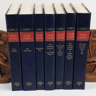 Vtg 7 Volume Set The Complete Novels Of Mark Twain Hardcover Nelson Doubleday