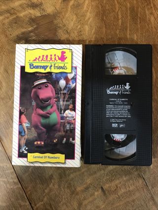 Barney And Friends Carnival Of Numbers Rare Vhs Tape Retro Vintage Time Life