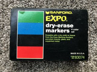Vintage Sanford Expo Dry Erase Markers - Set Of 4 Item No.  83074 Smelly