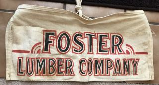 Vintage Advertising Apron Nail Pouch Foster Lumber Co.