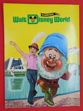 Vintage 1972 Walt Disney World Florida Whitman Coloring Book Uncolored