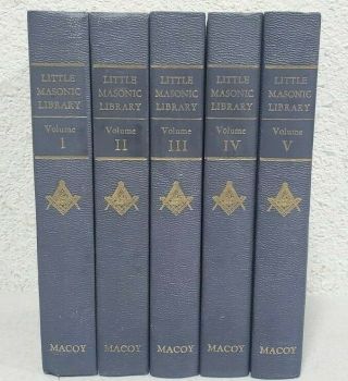 Little Masonic Library Five Volume Set 1 2 3 4 5 Hardcover Books (1946,  Macoy)