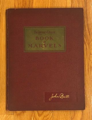 1931 The Book Of Marvels By Henry Smith William Vintage Book