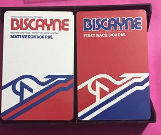 Vintage Double Deck Biscayne Dog Park Track Racing Greyhound Playing Cards