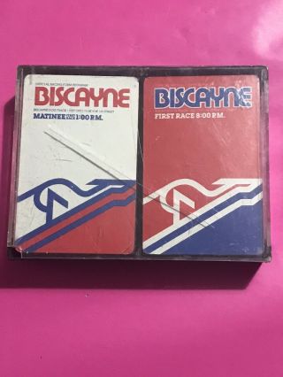 Vintage Double Deck BISCAYNE DOG PARK Track Racing Greyhound Playing Cards 2