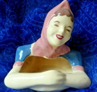 Vintage Decor Figurine - Lady Head Vase - California Weil Ware Pottery