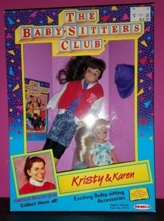 The Babysitters Club Kristy & Karen Dolls - 1991 Remco Vintage