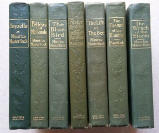 Maeterlinck Pelleas,  Life Of The Bee,  Blue Bird Etc 7 Vols,  1906 - 1916