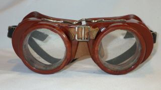 Vintage Bakelite Welding Goggles Welsh Mfg Steampunk Industrial Safety Glasses