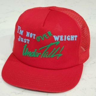 Vintage Snapback Trucker Hat Funny Quote Mesh Cap Made In The Usa