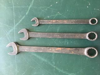 Snap On Combination Wrench Set Of 3 Vintage Snap - On