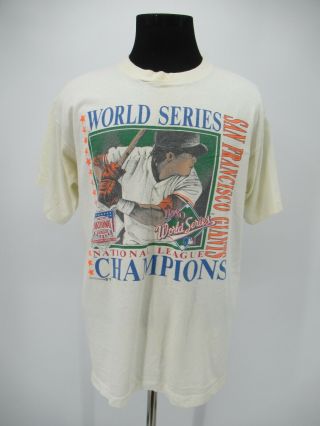 M7937 Vtg San Francisco Giant World Series 1989 Baseball T - Shirt Made In Usa Xl