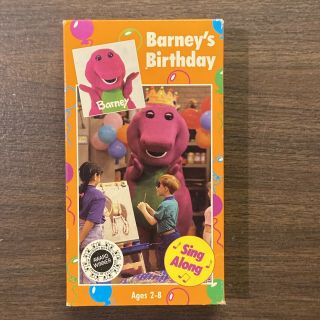 Barney’s Birthday 1992 Vhs - Rare Vintage Oop Purple Dinosaur Vg,