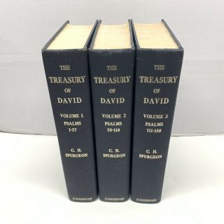 Treasury Of David Charles H.  Spurgeon Commentary On The Psalms 3 Hc 1977 Set