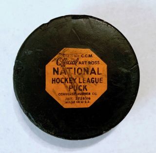 Vintage Official Art Ross National Hockey League Puck By Ccm (2226516)