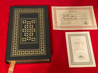 2002 Easton Press Signed First Edition Worth The Fighting For By John Mccain