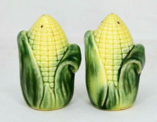 Vintage Ceramic Ears Of Corn Salt And Pepper Shakers