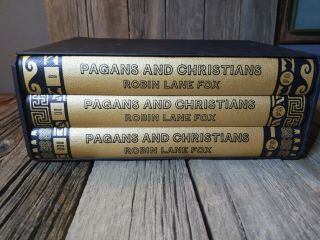 Pagans And Christians Robin Lane Fox Folio Society Three Volumes.