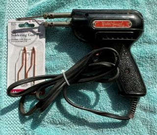 Vintage Weller Jr.  Soldering Gun With Two (2) Tips As Pictured