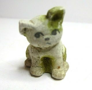 Antique Vintage Small Mini Chalkware Chalk Ware Dog Figurine Folk Art