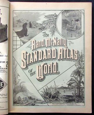 Rand Mcnally Standard Atlas Of The World 1888 Text Illustrations Color Maps