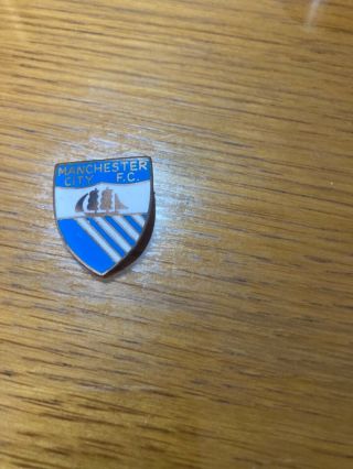 Vintage Manchester City Football Club Enamel Pin Badge