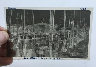Vintage Photograph Negative San Francisco California Fishermans Wharf 1358