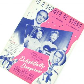 In A Shower Of Stars Sheet Music Delightfully Dangerous Jane Powell 1945 Vintage