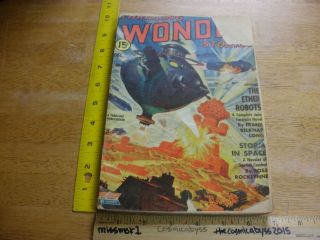 Thrilling Wonder Stories Dec 1942 Vintage Science Fiction Pulp Storm In Space