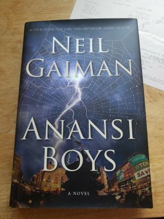Neil Gaiman Anasi Boys Signed First Edition