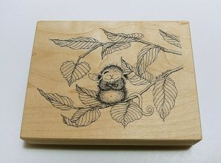 Stampa Rosa House Mouse Rubber Stamp 78 Sitting On A Branch Vintage 1998