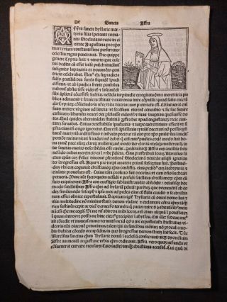 1497 2 INCUNABLE LEAFS De Claris Mulieribus WOMEN ' S LIFES Woodcut RARE 2