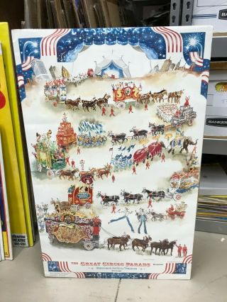 Vintage Great Circus Parade Poster 23 " By 36 " Milwaukee 1990 Wisconsins Treasure