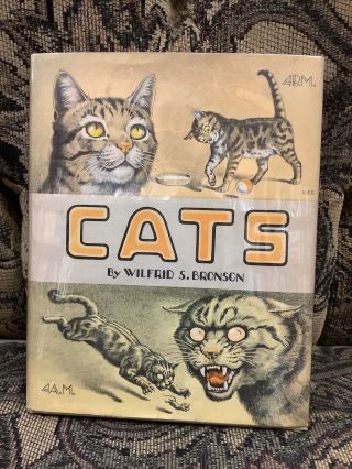 Cats By Wilfrid S.  Bronson 1950 1st Edition Children’s Illustrated