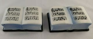 Vintage Japan " Music Books - Hymnals " Salt And Pepper Shakers
