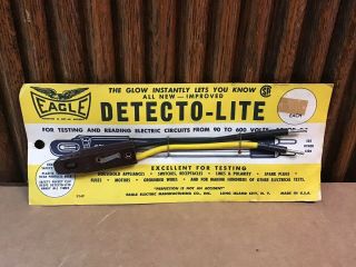 Vintage Eagle Electric Tester With Clip Ac - Dc 90 - 600v Ac - Dc Usa